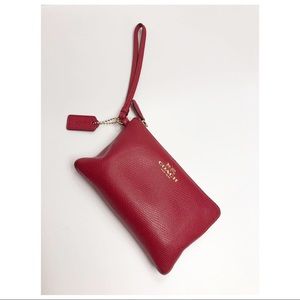 Red Coach Wristlet Wallet
